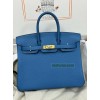 Birkin25 togo Blue zanzibar B3  Gold Hardware  Togo 