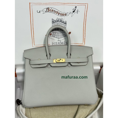 Birkin25  80/Pearl Grey (Gris Perle)   Togo 