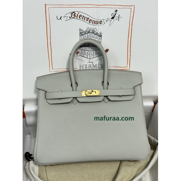Birkin25  80/Pearl Grey (Gris Perle)   Togo 