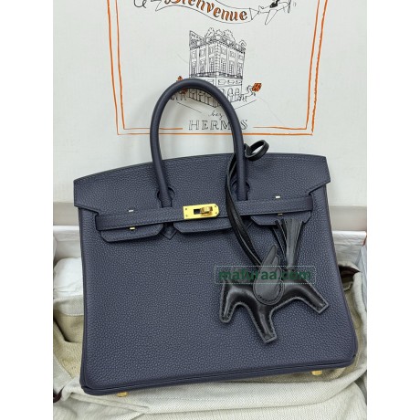 Birkin25  2Z/ Blue nuit  Togo  Gold Hardware