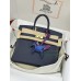 Birkin25  2Z/ Blue nuit  Togo Gold Hardware