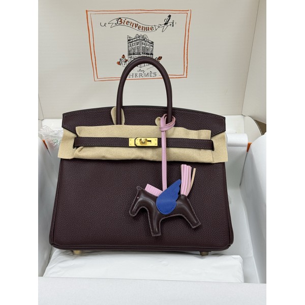 Birkin25 0G/Rouge Sellier  Togo Gold Hardware