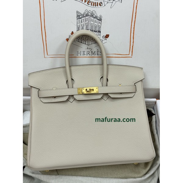 Birkin25cm 10/Craie   Togo Gold Hardware