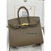 Birkin 25cm 18/Étoupe Grey  Epsom Gold Hardware