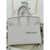 Birkin 25cm 9W/Crocus  Epsom Silver Hardware