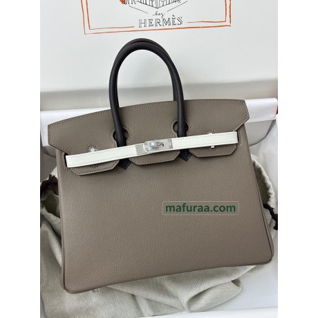 Birkin 25cm 18/Étoupe Grey (Étoupe)  Epsom