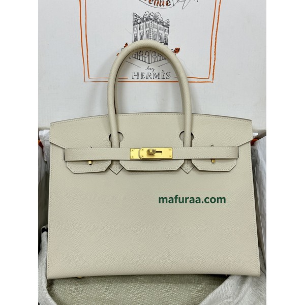 Birkin30cm 10/Craie  Epsom Gold Hardware