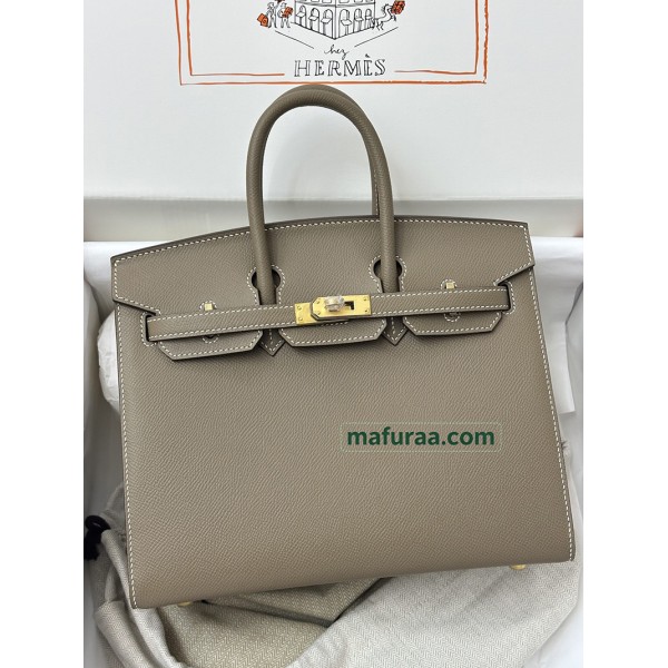 Birkin25cm 18/Étoupe Grey (Étoupe)  Epsom