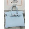 Birkin25cm 08/Blue Pale  swift  Silver Hardware