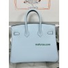 Birkin25cm 08/Blue Pale  swift  Silver Hardware