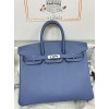 Birkin25cm R2/Blue Agate  swift  Silver Hardware