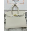 Birkin25cm 10/Craie  swift   Gold Hardware