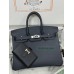 Birkin25cm 2Z/Blue nuit swift Silver Hardware