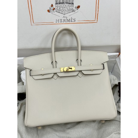 Birkin25cm 10/Craie   swift   Gold Hardware