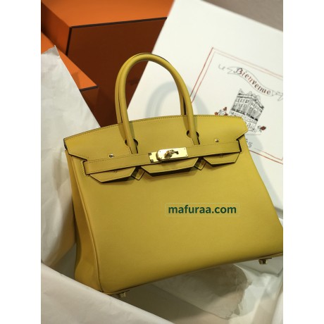Birkin30cm 9D/Jaune Ambre swift  Gold Hardware