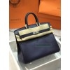 Birkin25cm 73/Blue Saphir  swift Silver Hardware
