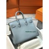 Birkin25cm J7/Blue Lin swift Silver Hardware