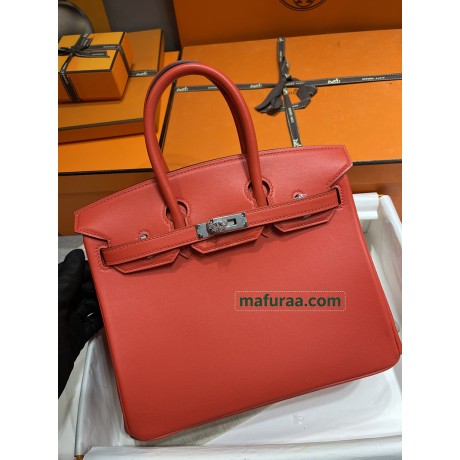 Birkin25cm T5/Rose Jaipur swift Silver Hardware