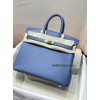 Birkin25cm R2/Blue Agate  swift Silver Hardware