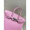 Birkin25cm 5P/Pink swift Silver Hardware