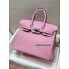 Birkin25cm 5P/Pink swift Silver Hardware
