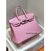 Birkin25cm 5P/Pink swift Silver Hardware