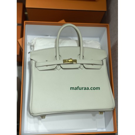 Birkin25cm 80/Pearl Grey (Gris Perle)   swift 