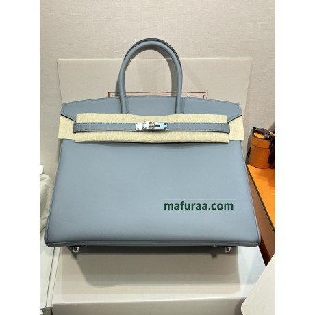 Birkin35cm J7/Blue Lin  swift Silver Hardware