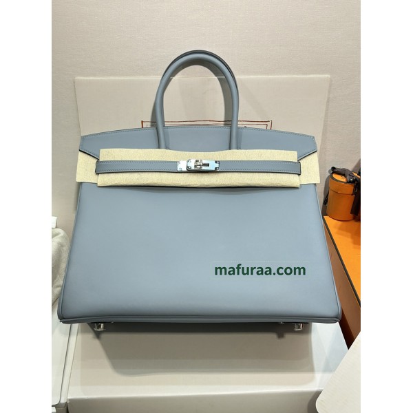 Birkin35cm J7/Blue Lin  swift Silver Hardware