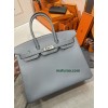 Birkin35cm J7/Blue Lin swift Silver Hardware