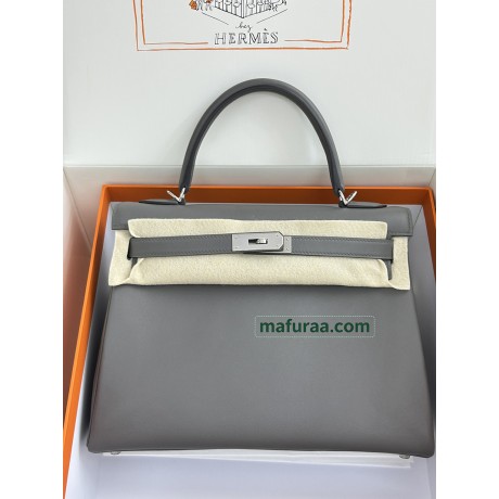 kelly32cm 8F/Etain  swift Silver Hardware