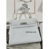 Kelly28cm 01White (Blanc)  Togo Silver Hardware