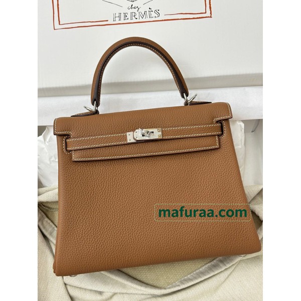 Kelly28cm 37 /Gold  Togo Silver Hardware