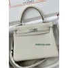 Kelly28cm 10/Craie Togo Silver Hardware