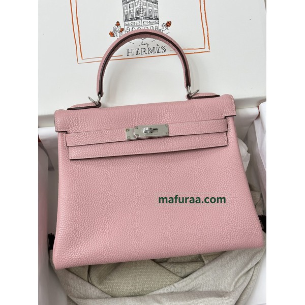 Kelly28cm 3Q/Rose Sakura   Togo Silver Hardware