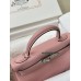 Kelly28cm 3Q/Rose Sakura Togo Silver Hardware