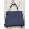 Kelly28cm 73/Blue Saphir  Togo Silver Hardware
