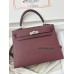 Kelly25cm 55/Rouge H Epsom Silver Hardware