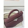 Kelly25cm 55/Rouge H   Epsom Silver Hardware