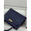 Kelly25cm 73/Blue Saphir  Epsom Gold Hardware