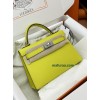 mini Kelly 9R/Lime   Chevre Silver Hardware