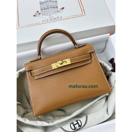 mini Kelly 37 /Gold   Chevre Gold Hardware