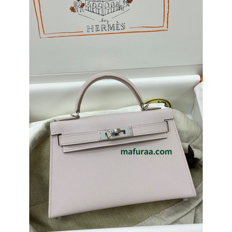 mini Kelly 9W/Crocus  epsom  Silver Hardware