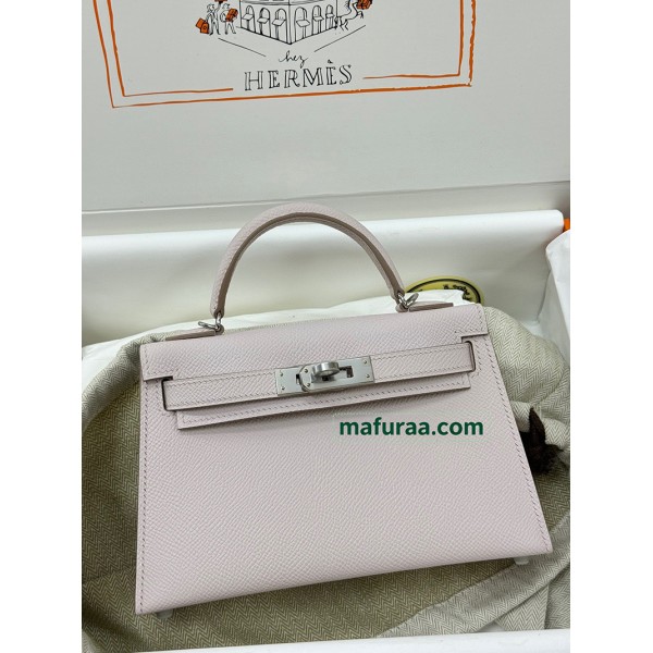 mini Kelly 9W/Crocus  epsom  Silver Hardware