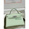 mini Kelly 0S vertdeau   Hermes Vert fizz epsom  Silver Hardware