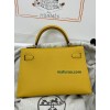 mini Kelly  9D/Jaune Ambre  Epsom Silver Hardware