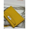 mini Kelly  9D/Jaune Ambre  Epsom Silver Hardware