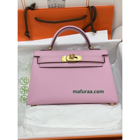 mini Kelly  X9/Mauve Sylvestre Epsom Silver Hardware