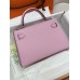 mini Kelly X9/Mauve Sylvestre Epsom Silver Hardware