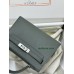 mini Kelly 63//Vert Amande Epsom Silver Hardware